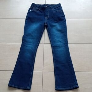 Women's Dark Blue Flare Jeans - Classic Bootcut Style